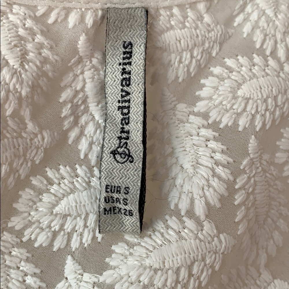STRADIVARIUS White Summer Dress, Knee Length, S - Picture 10 of 12